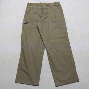 Wrangler Hero Men's 36x30 Canvas Carpenter Painter Skater Work Pants Khaki Tan